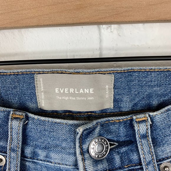 Everlane The High Rise Skinny Jeans Blue Size 23 - Picture 7 of 8